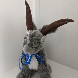 Wyoming Trading Jackalope Plush 12" Stuffed Animal Rabbit Antlers Gray